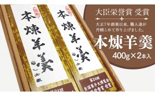 本練羊羹 2本入 ようかん 和菓子 銘菓 贈答 スイーツ 手土産 [AQ002ci]