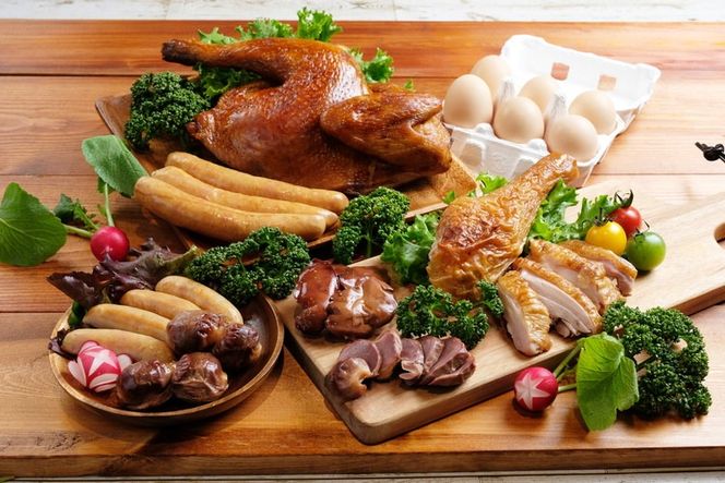 栃木しゃもスモーク　むね・もも・レバーセット　※離島への配送不可