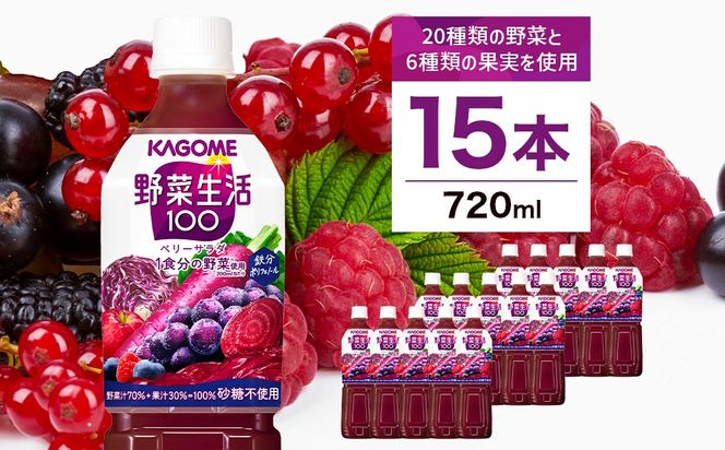 ns111-010 カゴメ 野菜生活100 ベリーサラダ 720ml 15本