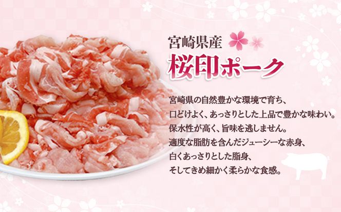 宮崎県産 豚肉 桜印ポーク5種セット(ローススライス / バラスライス / ロースカツ / 切り落とし / ミンチ) 合計5kg 小分け 冷凍 国産 送料無料 九州産 肉 お肉 豚 詰め合わせ