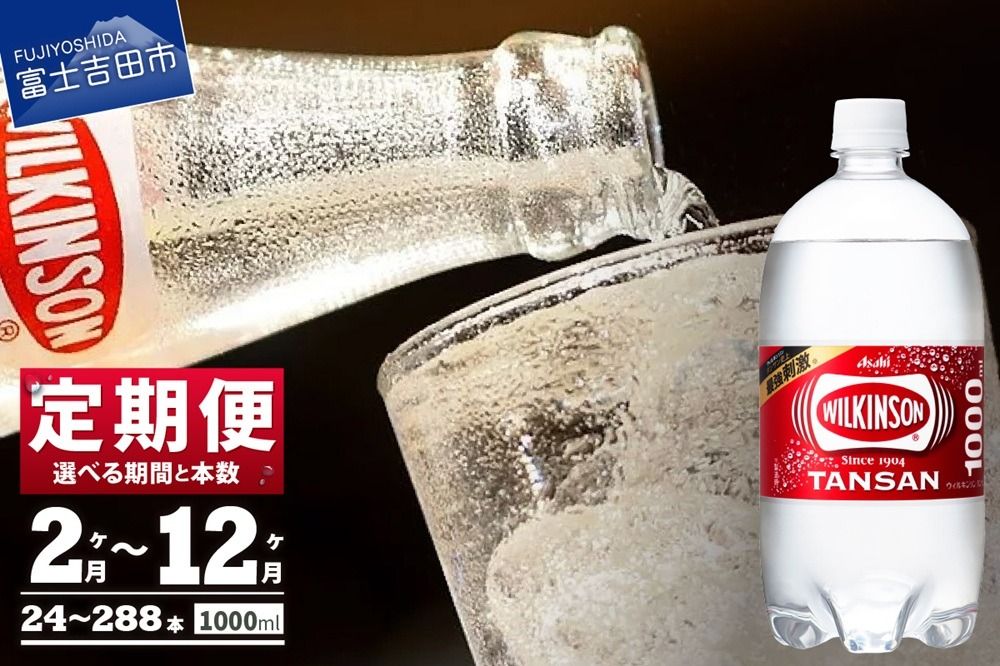 [定期便]炭酸水 ウィルキンソン タンサン PET1L(1箱 12本/2箱 24本) [選べるお届け期間2〜12ヶ月] 強炭酸水 炭酸 炭酸飲料 定期便 毎月 隔月山梨 富士吉田