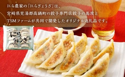 ＜にら農家の『にらぎょうざ』 50個（約240g （10個）×5パック）＞翌月末迄に順次出荷 にらぎょうざ にら餃子 にらギョウザ ニラ餃子 餃子 ぎょうざ ギョウザ 惣菜 おかず 韮 ニラ 冷凍