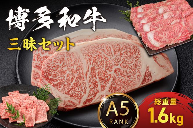 【A5ランク】博多和牛三昧セット(サーロインステーキ/しゃぶしゃぶ・すき焼き/焼肉)【伊豆丸商店】_HA0182