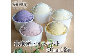 砂糖不使用 こだわりの北海道アイス 90ml×12個セット ブルーベリー ラズベリー シーベリー 牛乳 ナイアガラ お菓子 果物 アイス 冷凍 [株式会社　自然農園]
