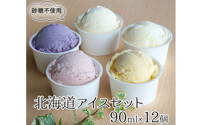 砂糖不使用 こだわりの北海道アイス 90ml×12個セット ブルーベリー ラズベリー シーベリー 牛乳 ナイアガラ お菓子 果物 アイス 冷凍 [株式会社　自然農園]