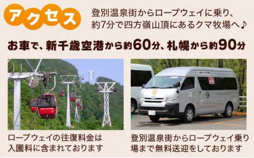 のぼりべつクマ牧場入場券 大人（中学生以上）1名様