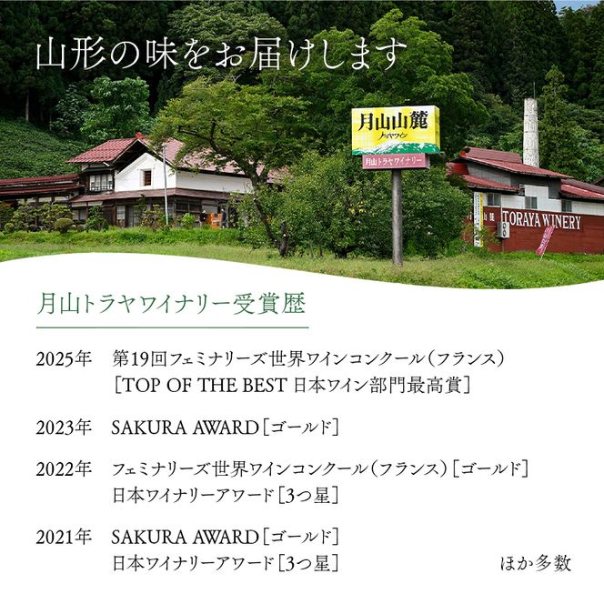 FYN6-232 【月山トラヤワイナリー】 月山山麓 白ワイン 360ml×2 山形県産 ぶどう使用 赤 ワイン 洋酒 酒 ハーフボトル ミニボトル 山形県 西川町 月山