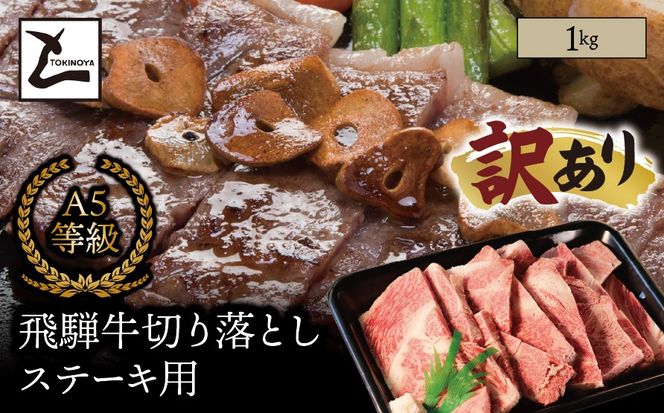 AB-99 【訳あり】A5 飛騨牛 切り落とし ステーキ用 1kg