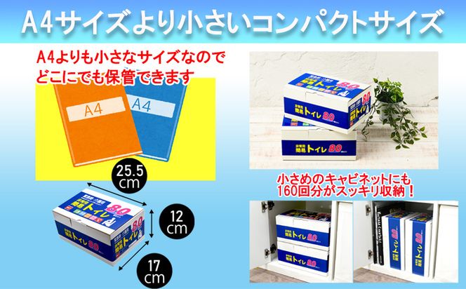 099H3112-1 【スピード発送】非常用 簡易トイレ 80回セット 携帯トイレ 防災 日本製 圧倒的企業努力