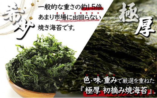 お試しサイズ”！ 佐賀海苔 極厚初摘み焼海苔 5枚×2袋セット ご飯のお供にぴったり ポスト投函で受取ラクラク☆