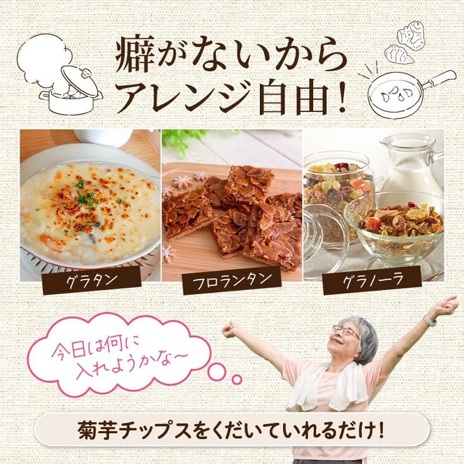 【今だけ増量】そのままでもよし、料理にもよし！ソフト菊芋チップス300g+40g_1935R