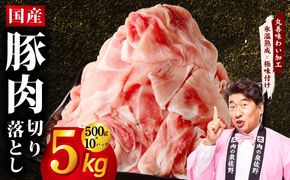 mrz0512 【期間限定】国産 豚肉 切り落とし 5kg【スピード発送 氷温熟成×極味付け 500g×10P ぶたにく 普段使い 野菜炒め 訳あり サイズ不揃い】