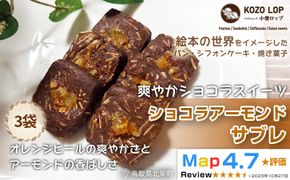 1222.【鳥取県産 爽やかショコラスイーツ】ショコラアーモンドサブレ 3袋 313726_BD103