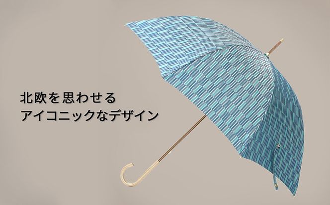 CB009　【槙田商店】晴雨兼用長傘　ノルディック　小枝　ブルー