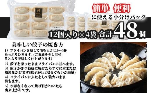 【石垣島ブランド豚】もろみ豚 特製 餃子 4パック【合計48個】【もろみで育てる自慢の豚肉】ぎょうざ 小分け AH-5