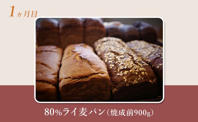 【 定期便 3ヵ月 】本場欧州のハード系パン 3種類 80%ライ麦パンと特製カンパーニュ  パン ライ麦パン カンパーニュ ハード系パン 冷凍