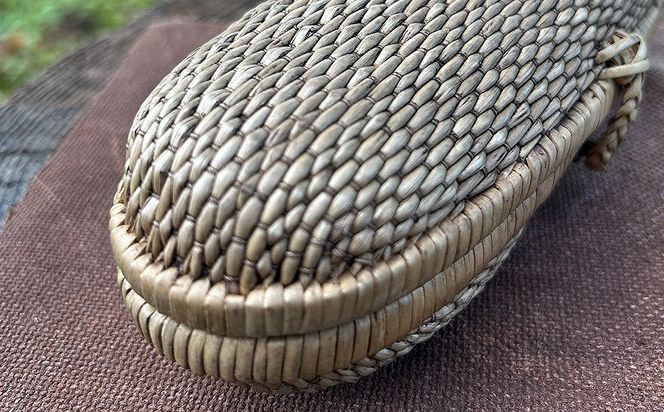 migiwa 柳の皮染めメガネケース / 伝統工芸品 行李編み メガネケース メガネ入れ 眼鏡 めがね 天然素材 高級 おしゃれ 和テイスト 大人 手作り ハンドメイド 日本製