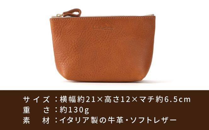 マチありのファスナーポーチ Lsize 糸島市 / LADIES&GENTLEMEN 本革 革製品[ADK079]