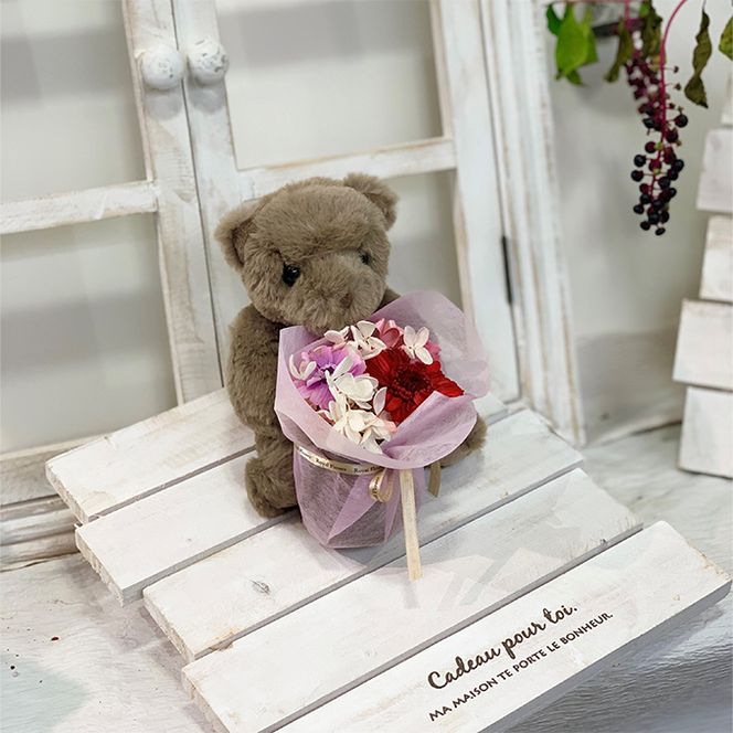 くまさんのプリザーブドフラワーギフト プレゼント お祝い 花 苗木 はな なえぎ 