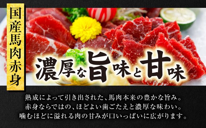 国産 馬肉 赤身 200g お肉 馬 馬焼き レア 冷凍 新感覚 特殊加工 熟成 加熱加工 低温調理 熊本県 八代市