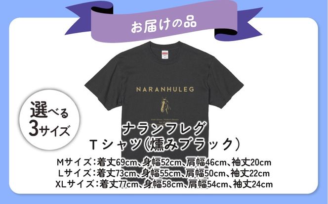 【ナランフレグ】（燻みブラック）Ｔシャツ 選べる３サイズ BRTV350-v