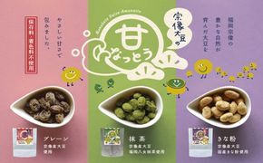 宗像大豆 甘納豆3種セット(プレーン、きなこ、抹茶)【エスピープラン】_HA2009 甘納豆 宗像大豆 おいしい おやつ きなこ 抹茶 福岡県宗像市 宗像市 福岡 宗像