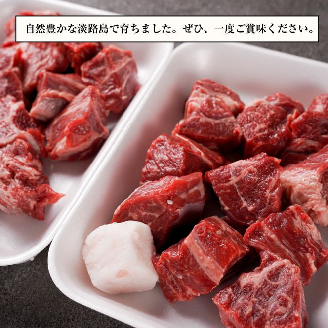 淡路牛 カレー・シチュー煮込み用 すね肉等 角切り肉　600ｇ