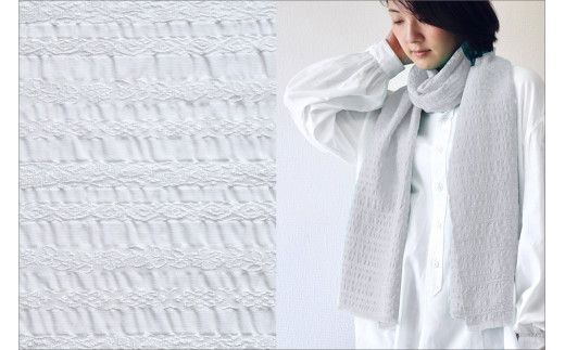 フィルタンゴ ストール【洗える丹後ちりめんのシルク】西洋更紗柄　 シルバーグレー　 合わせやすいベーシックカラー　FI00047