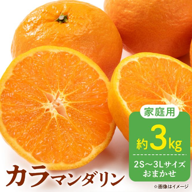 DZ6222_訳あり 家庭用 カラマンダリン なつみ 和歌山 有田  2S～3Lサイズ混合 3kg