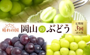 ぶどう 定期便 2026年 先行予約 晴れの国 岡山 の ぶどう定期便 3回コース 葡萄 ブドウ 岡山県産 国産 セット ギフト 旬のぶどう アレキサンドリア ニューピオーネ 強い甘み シャインマスカット 