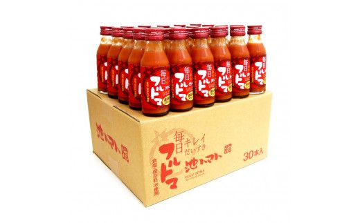 【3回定期便】食塩・砂糖・化学調味料・保存料不使用 トマトジュース  毎日フルトマ（レッド）100ml×30本 箱入 / トマト 1本に約5個分のフルーツトマト 糖度8度以上 定期コース 3回【池トマト】[BQAG041]