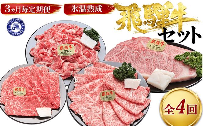 【3ヵ月毎定期便】氷温（R）熟成飛騨牛セット　全4回 [No.902]