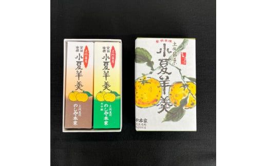 小夏羊かん（小）2本入り（小豆餡・てぼ餡 各1本）羊羹 ようかん 和菓子 お菓子 おかし おやつ スイーツ こなつ あずき 土佐銘菓 プレゼント 贈答 手土産 食品 お取り寄せ【のしや本家】 [BQCN003]