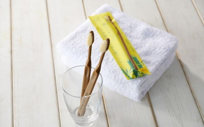 MEGURU 竹の歯ブラシ 豚毛 4本セット fain0005