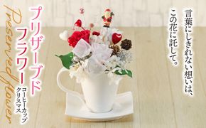 AN-13a ブリザーブドフラワー コーヒーカップ クリスマス