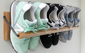 Sneaker wall スニーカーウォール  SW-680TM タモ（おおよそ3足収納 タモ無垢材 壁掛け 木製 シューズラック スリッパラック）【配達不可：沖縄・離島】 雑貨 日用品 家具 