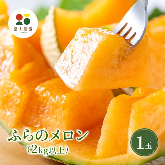 【2026夏発送】ふらのメロン 1玉 (2kg以上) 北海道 富良野産 メロン めろん 夏 果物 フルーツ ふらの 甘い 糖度 (畠山農園)