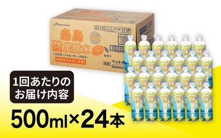 【全12回定期便】強炭酸水 レモン 500ml × 24本 糸島市 / スターナイン 炭酸水 国産 [ARM014] 炭酸水 500ml 24本 送料無料 レモン 国産 炭酸 常温
