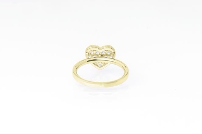 ダイヤモンド リング フラットハートL 0.5ct K18 イエローゴールド 指輪 リング ジュエリー ダイヤ 18金 山梨 H-4819YG SWCI006-yg