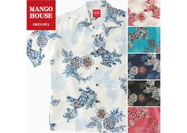 【かりゆしウェア】メンズ いちゃりばシーサーパインLサイズ×オフレッド