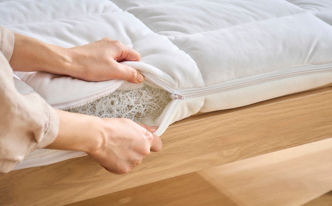 エアリー敷き布団プラスD ASFP80-D ホワイト 敷布団 アイリスオーヤマ ダブル 敷き布団 洗える 丸洗い 速乾 硬め 高反発 体圧分散 抗菌 防臭 通気性 湿気対策 リバーシブル 夏 冬 オールシーズン 収納 コンパクト 来客用 ベッド エアリー Airy