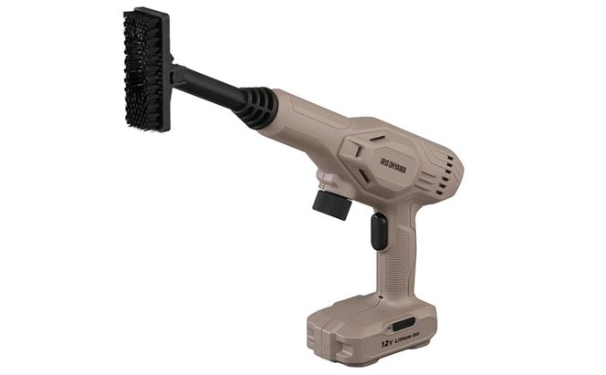 充電式ハンディウォッシャー JHW-102 ペールブラウン ハンディウォッシャー 軽量 充電式 コードレス コンパクト ショートノズル ブラシ付ヘッド 洗剤使用可 ペットボトル バケツ 給水 掃除 アイリスオーヤマ