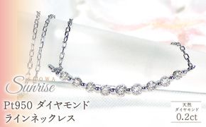 【0.2ct】Pt950 ダイヤモンド ラインネックレス　CSN00217-PT SWAV021