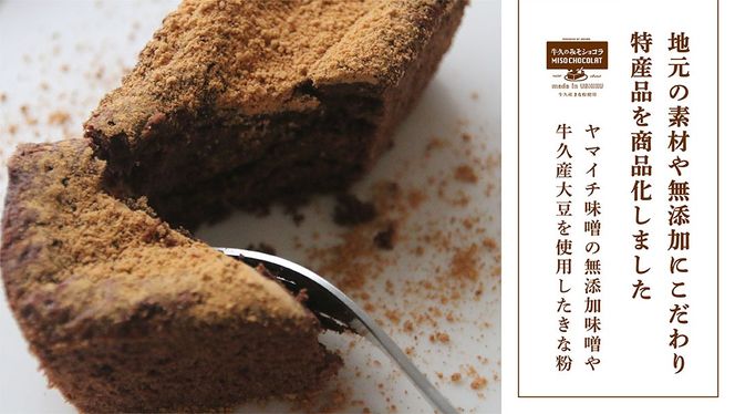 牛久の みそショコラ ( 55g x 5個 ) 洋菓子 ケーキ 焼き菓子 お菓子 味噌 スイーツ チョコレートケーキ チョコケーキ チョコレート [AN006us]