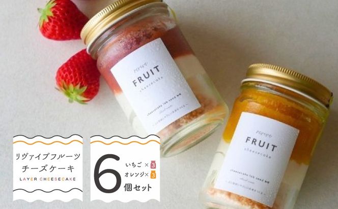 099H3919 リヴァイブフルーツチーズケーキ 6個セット（苺／オレンジ）