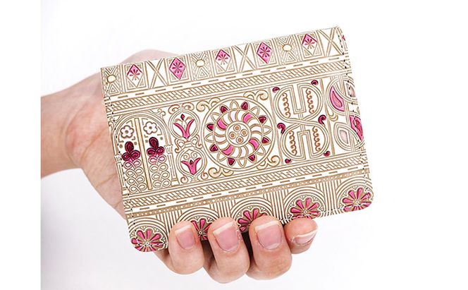 【文庫屋大関】箱まち小銭入れ　アポロン＜ピンク＞【皮革工芸品】 ファッション小物 財布 民芸品 