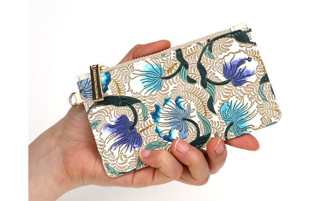 【文庫屋大関】すっきりカードケース　ノースガーデン＜ターコイズ＞【皮革工芸品】 ファッション小物 雑貨 フラグメントケース 小銭入れ付き 収納 スマート 日本製 