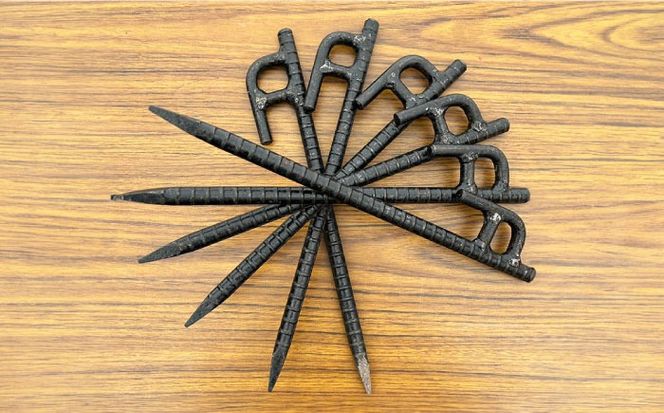 鍛造ペグ 30cm 6本セット / キャンプ キャンプ用品 ペグ キャンプ場 アウトドア用品 / 南島原市 / 重光刃物鍛造工場[SEJ019]