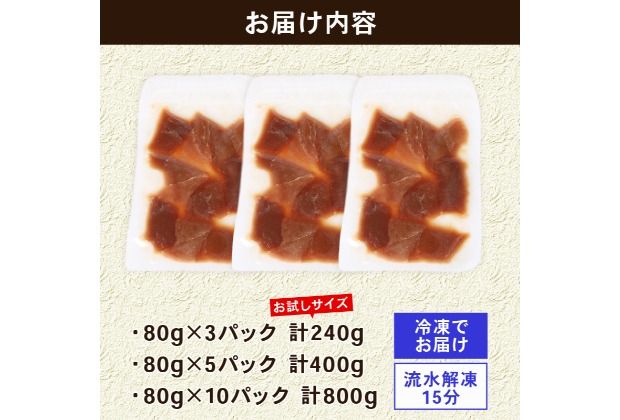 【容量選べる】 まぐろ漬け丼セット 80g×3～10パック 便利な小分けパック 1人前食べ切サイズ マグロ漬け 冷凍 キハダマグロ漬け 高知県 室戸市