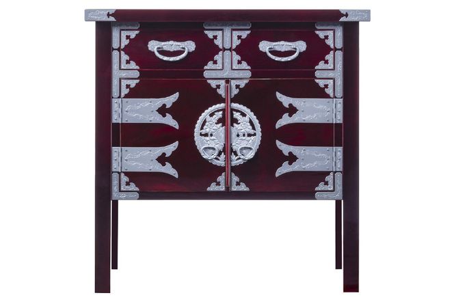 仙台箪笥 両開コンソール 木地呂漆塗り (申込書返送後、3ヶ月～8ヶ月程度でお届け)|06_kyk-450101